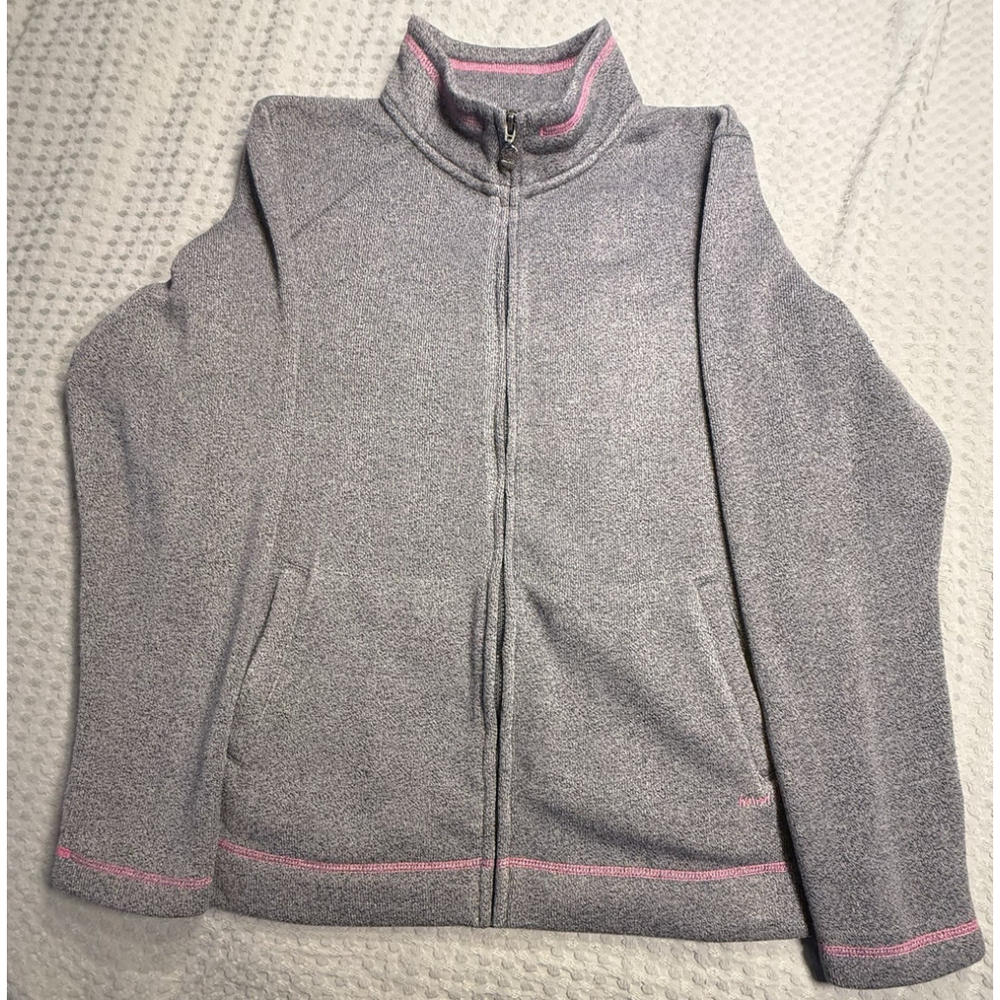 Weird Fish Woman's Full Zip Jacket Grey and Pink UK Size 16 (XL)